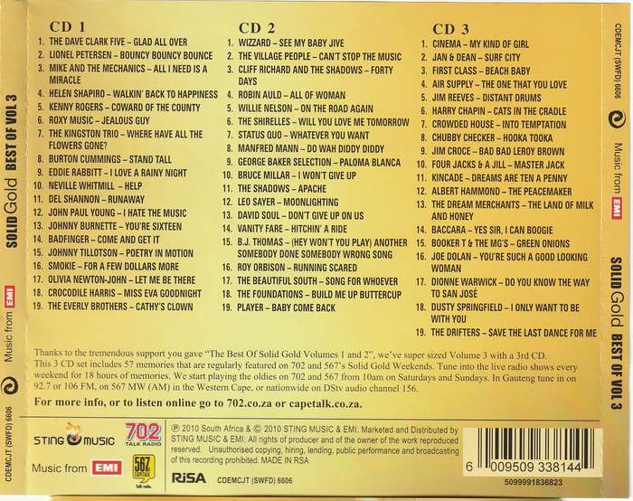 Various - Solid Gold Volume 1,2,3,4,5,6 + 7 CD Set (Incl Rare Volumes)