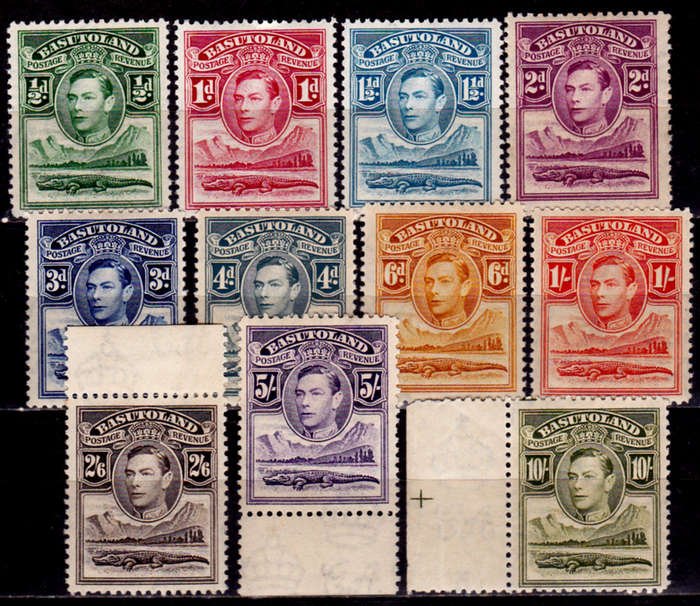 BASUTOLAND, 1938. King George VI. Full set