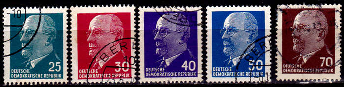 GERMANY DDR 1963, 2 Jan. WALTER ULBRICHT, set, UH, CV +/-R 25.00, view scans