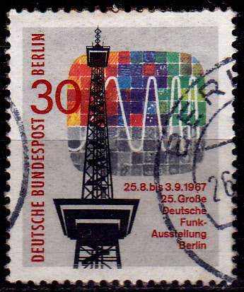 GERMANY BERLIN 1967, 19 July. 25th GERMAN RADIO TV, single, UH, CV +/-R 10.00 view scans