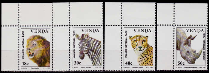 VENDA 1990, 1 March. WILDLIFE CONSERVATION, set, MNH, CV R 36.00 view scans