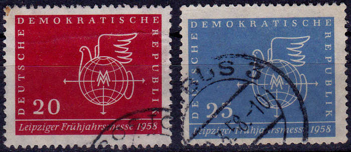GERMANY DDR 1958, 27 Feb. LEIPZIG SPRING FAIR, set, UH, CV +/-R 10.00 view scans