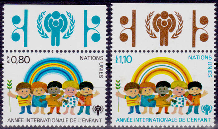 UN GENEVA 1979, 4 May. INTERNATIONAL YEAR OF CHILDREN, set, MNH, CV +/-R 65.00 view scan
