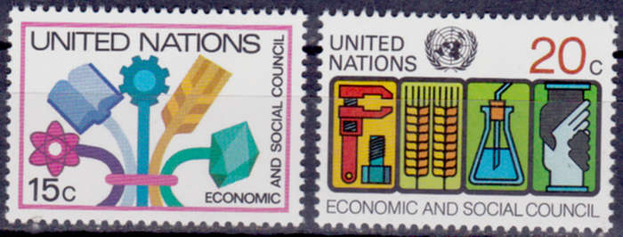 UN NEW YORK 1980, 21 Nov. ECONOMIC AND SOCIAL COUNCIL, set, MNH, CV +/-R 10.00 view scans