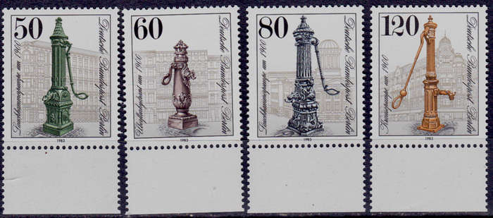 GERMANY BERLIN 1983, 13 Jan. WATER PUMPS, set, MNH, CV +/-R 90.00 view scans