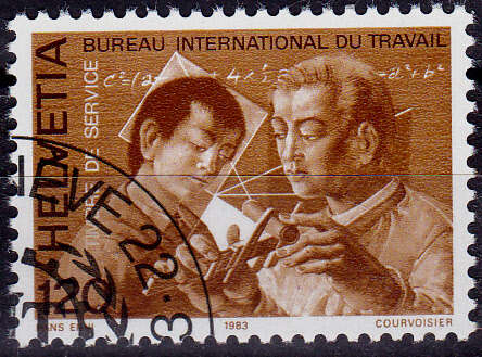 SWITZERLAND ILO 1983, 22 Aug. PEOPLE AT WORK, single, CTO, CV +/-R ?? view scans