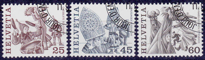SWITZERLAND 1984, 11 Sept. DEFINITIVE ISSUES, set, CTO, CV +/-R ?? view scans
