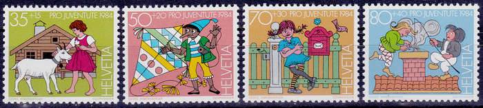 SWITZERLAND 1984, 26 Nov. PRO JUVENTUTE, set, MNH, CV +/-R 75.00 view scans