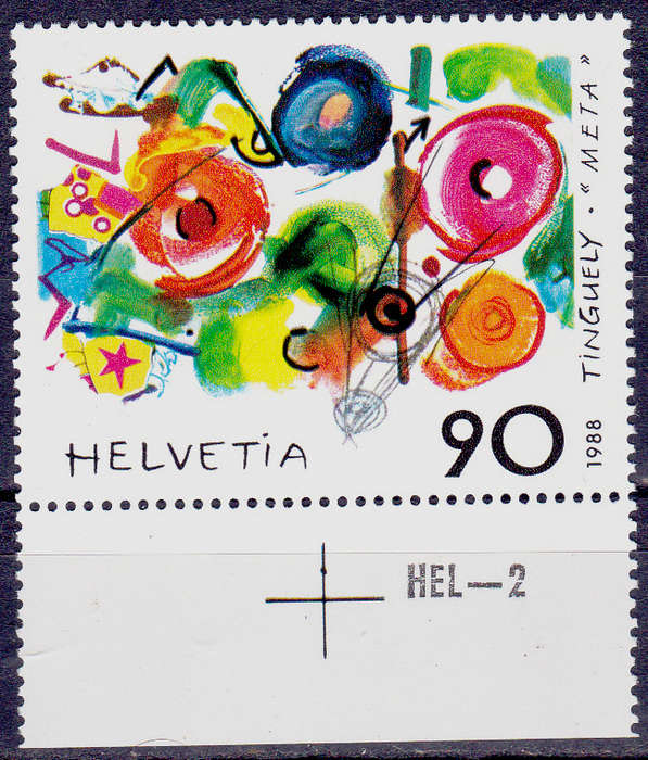 SWITZERLAND 1988, 25 Nov. CONTEMPORARY ART, single, MNH, CV +/-R 70.00 view scans