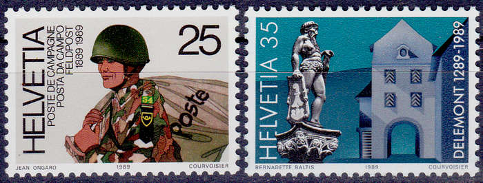 SWITZERLAND 1989, 7 March. ANNIVERSARIES, set, MNH, CV +/-R 20.00 view scans