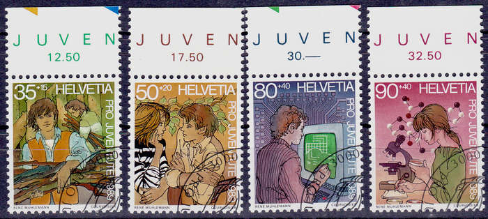 SWITZERLAND 1989, 24 Nov. PRO JUVENTUTE CHILD DEV, set, CTO, CV +/-R ?? view scans