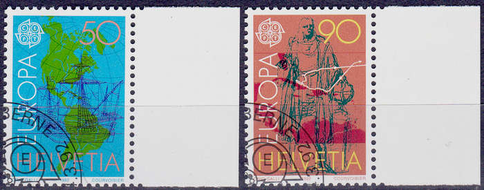 SWITZERLAND 1992, 24 March. EUROPA STAMPS, set, CTO, CV +/-R ?? view scans