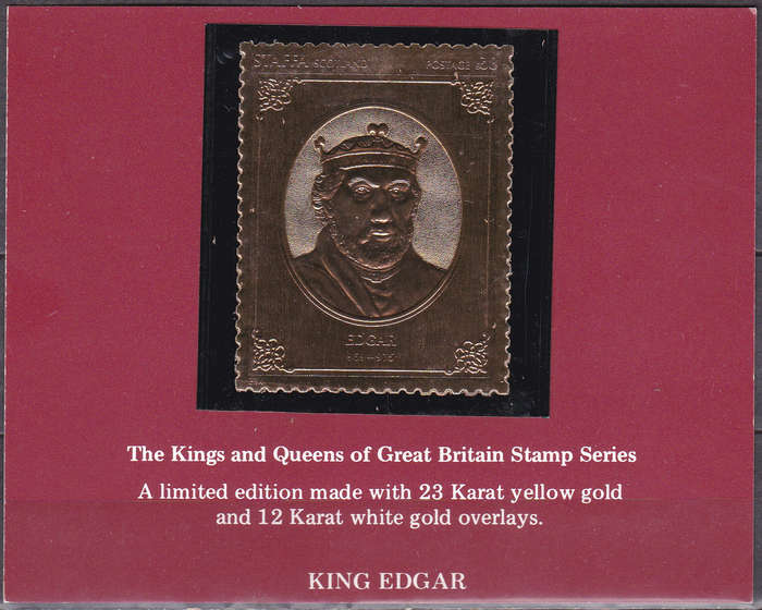 ENGLAND 1977 KINGS and QUEENS GB STAMP SERIES, Gold foil, MNH, CV +/-R ?? view scans