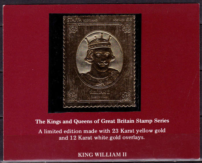 ENGLAND 1977 KINGS and QUEENS GB STAMP SERIES, Gold foil, MNH, CV +/-R ?? view scans