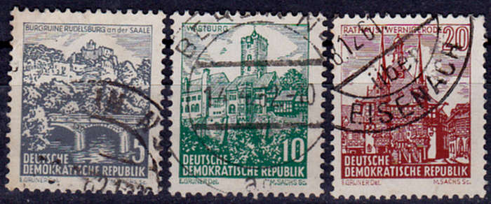 GERMANY DDR 1961, 22 June. LANDSCAPES, set, UH, CV+/- R 15.00 view scans