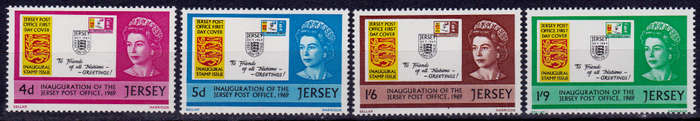 JERSEY 1969, 1 Oct. INDEPENDENCE OF JERSEY MAIL OFFICE, set, MNH, CV+/- R 75.00 view scans