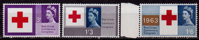 ENGLAND 1963, 15 Aug. 100th ANNIV RED CROSS, set, MNH, CV +/-R 90.00 view scans