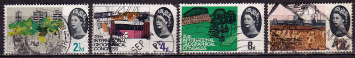 ENGLAND 1964, 1 July. 20th ANNIV INTL GEOGRAPHICAL CONGRESS, set, UH, CV +/-R 70.00 view scans