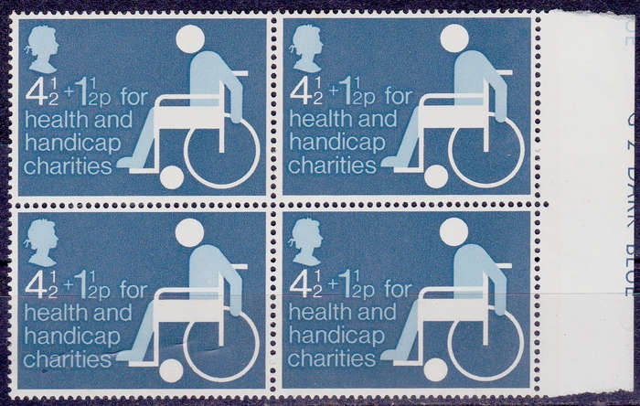 ENGLAND 1975, 22 Jan. HEALTH and HANDICAP, single block, MNH, CV +/-R 40.00 view scans