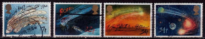 ENGLAND 1986, 18 Feb. HALLEYS COMET, set, UH, CV +/-R 55.00, view scan.