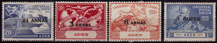ADEN, 1949. Universal postal union. Full set