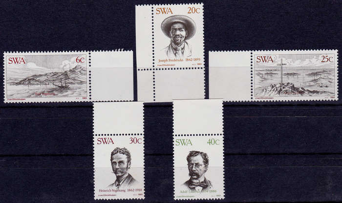 SWA 1983, 16 March. CENTENARY OF LUDERITZ, set, MNH, CV R 12.50 view scans