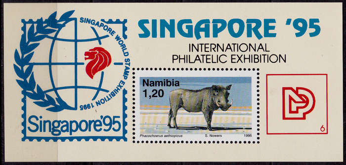NAMIBIA 1995, 1 Sept. SINGAPORE 95 INTL STAMP EXHIBITION, minisheet, MNH, CV R 20.00 view scans
