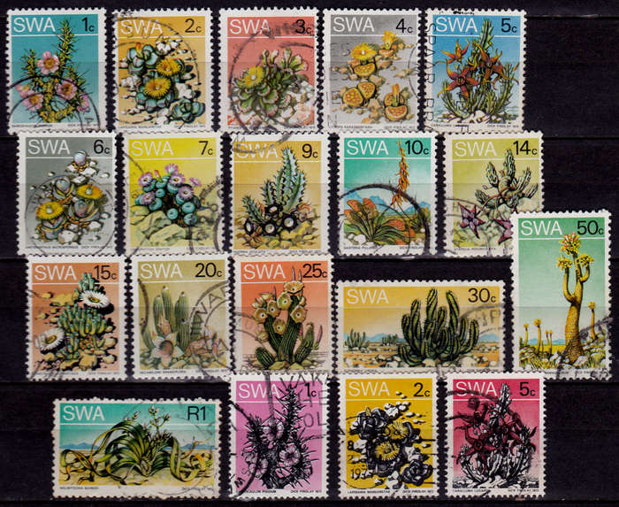 SWA 1973, 1 Sept. SUCCULENTS, 2nd DEFINITIVE ISSUE, set, UH, CV R 36.00 view scans
