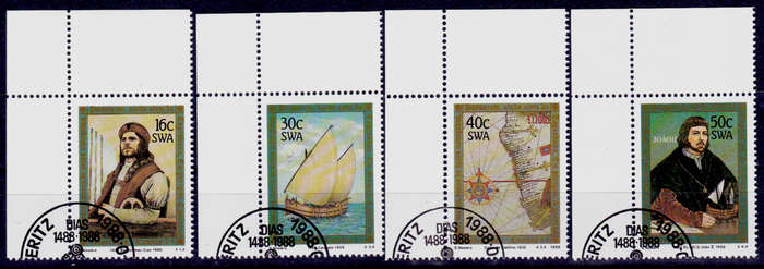 SWA 1988, 7 Jan. 500th ANNIV DISCOVERY of CAPE, set, CTO, CV R ?? view scans