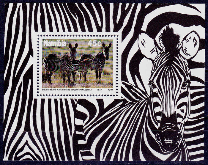 NAMIBIA 1991, 18 April. ENDANGERED SPECIES, Foundation minisheet, MNH, CV R 50.00, view scans
