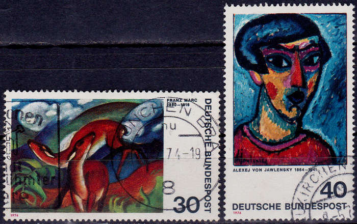 GERMANY 1974, 15 Feb. PAINTINGS - GERMAN EXPRESSIONISTS, set, UH, CV+/- R 10.00 view scans