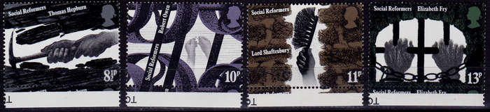 ENGLAND 1976, 28 April. INDUSTRIAL AND SOCIAL REFORMERS, set, MNH, CV +/-R 20.00 view scans