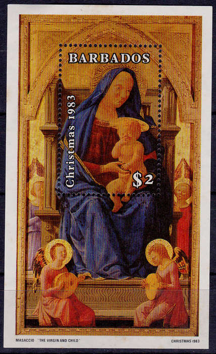 BARBADOS, 1983. Christmas. Mini sheet