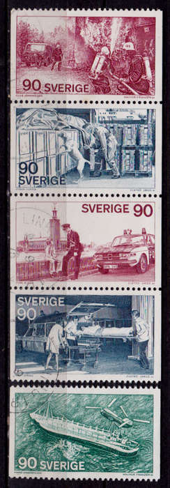 SWEDEN 1975, 27 Aug. WATCH, GUARD, HELP, set, UH, CV +/-R 30.00 view scans