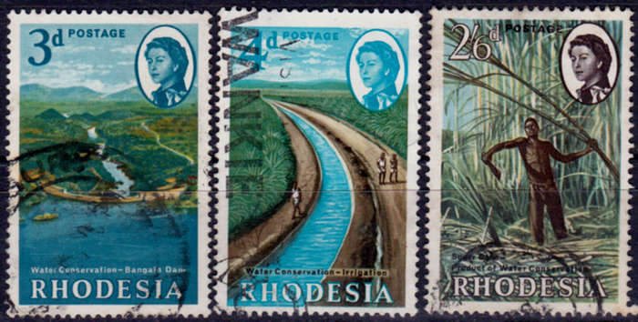 RHODESIA 1965, 19 July. WATER CONSERVATION, set, UH, CV R 79.50, view scans