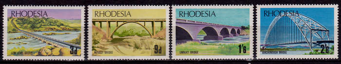 RHODESIA 1969, 18 Sept. RHODESIAN BRIDGES, set, MNH, CV R 115.00, view scans