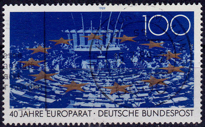 GERMANY 1989, 5 May. 40th ANNIV COUNCIL OF EUROPE, single, UH, CV+/- R 10.00 view scans