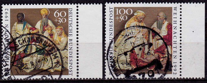 GERMANY 1992, 5 Nov. CHRISTMAS STAMPS, set, UH, CV+/- R 50.00 view scans
