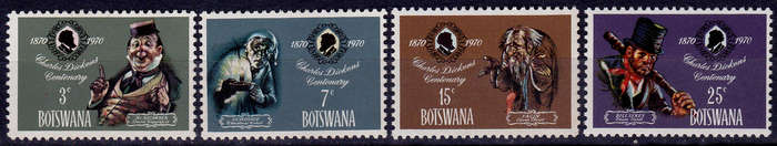 BOTSWANA, 1970. Charles Dickens. Full set
