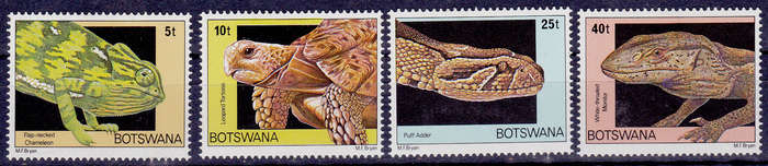 BOTSWANA 1980, 3 March. REPTILES, set, MH, CV +/-R 85.00 view scans