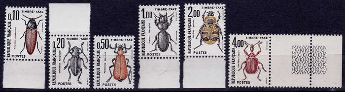 FRANCE 1982, 4 Jan. INSECTS BEETLES, set, MNH, CV+/-R 50.00 view scans