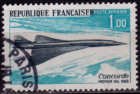 FRANCE 1969, 3 March. 1st FLIGHT of the CONCORDE, single, UH, CV +/-R 10.00 view scans