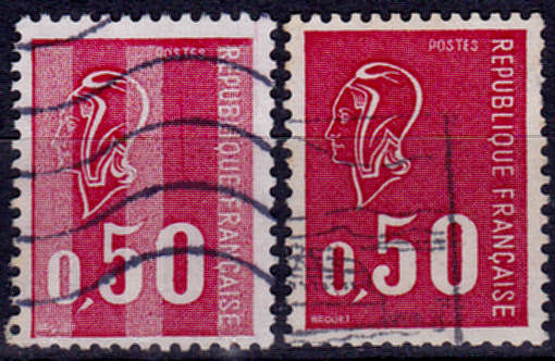 FRANCE 1971, 2 Jan. NEW MARIANNE TYPE, single, UH, CV +/-R 10.00 view scans
