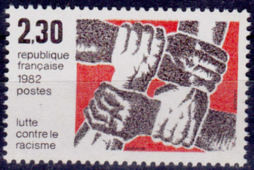 FRANCE 1982, 20 March. ANTI-RACISM CAMPAIGN, single, MNH, CV +/-R 20.00 view scans