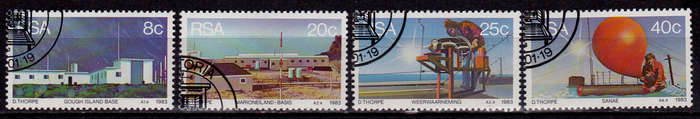 RSA 1983, 19 Jan. WEATHER STATIONS, set, CTO, CV R ?? view scans
