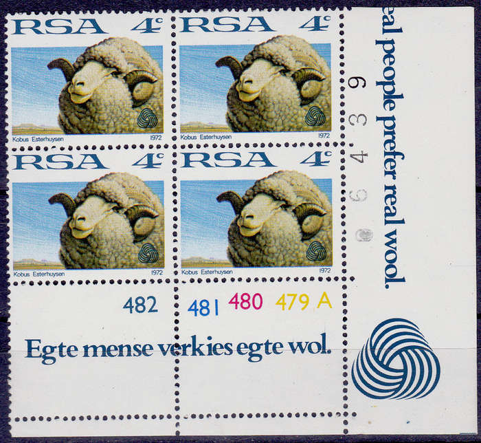 RSA 1972, 15 May. INTERIM DEFINITIVE, 4c control A, MNH, CV R 10.00 view scans