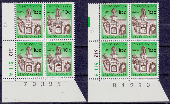 RSA 1973, May. DEFINITIVE ISSUE, 10c controls A + B, MNH, CV R 80.00 view scans