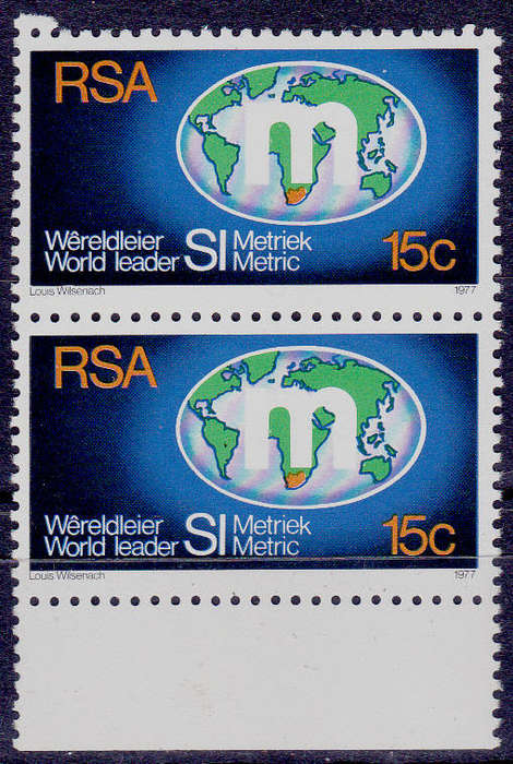 RSA, 1977. Metrication. Pair