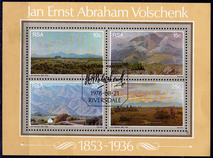RSA, 1978. Jan Volschenk. Mini sheet