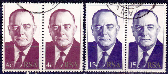 RSA, 1978. President Vorster. Pairs